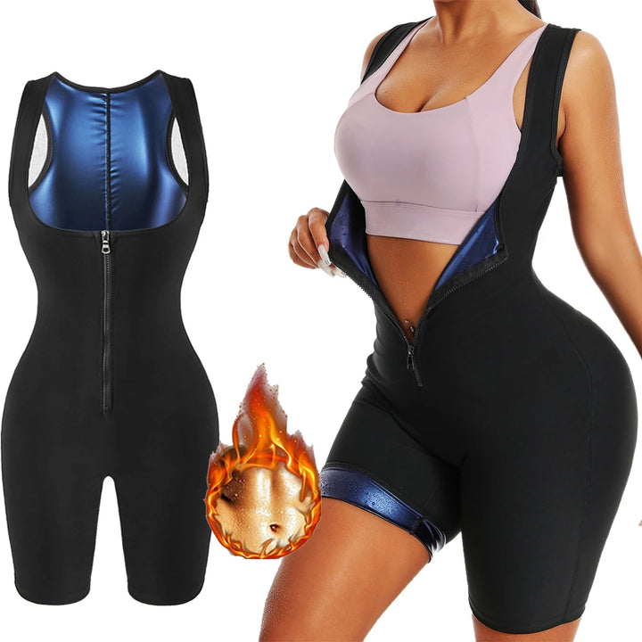 SaunaFit Zip Bodysuit