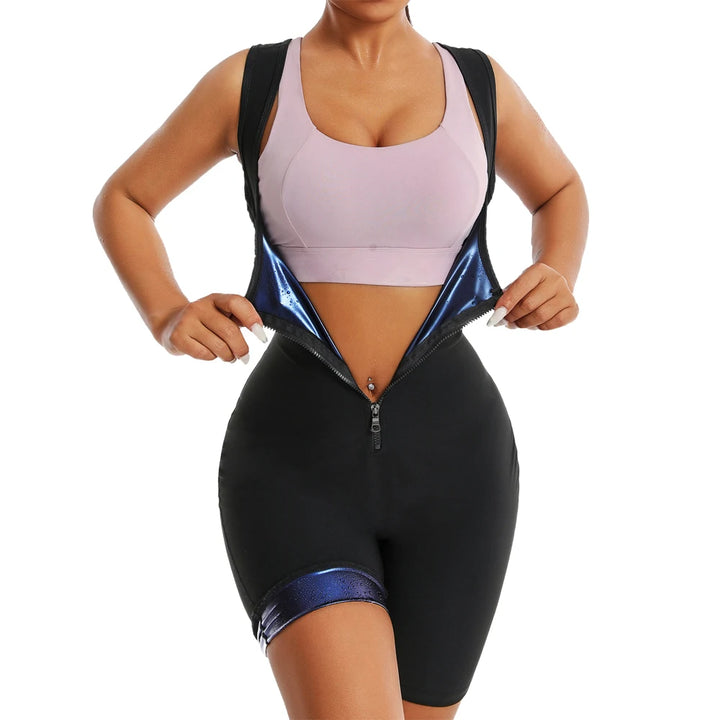 SaunaFit Zip Bodysuit