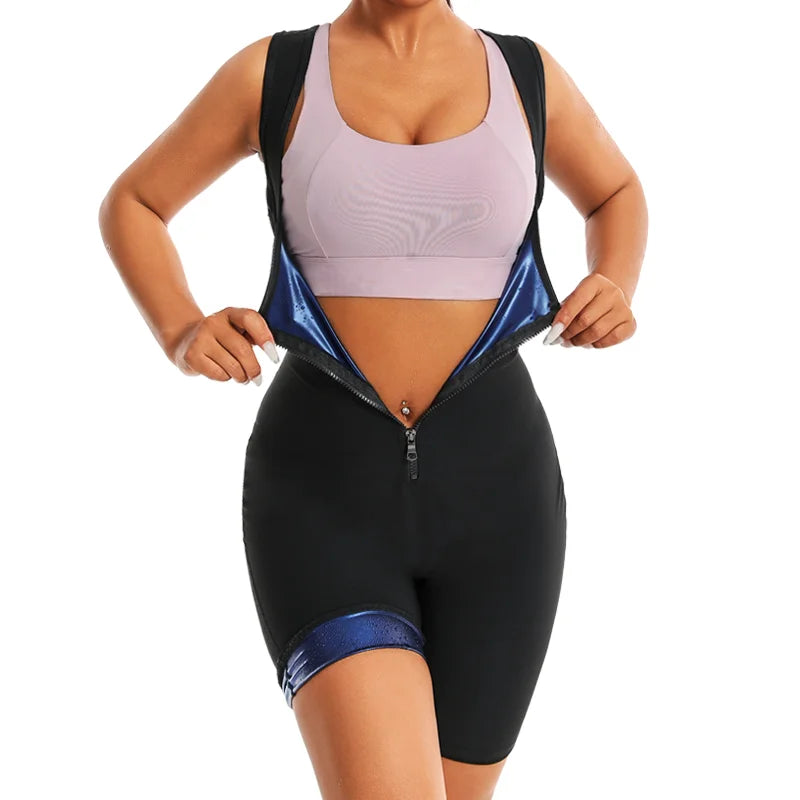 SaunaFit Zip Bodysuit