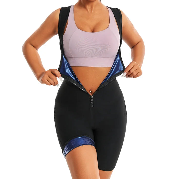 SaunaFit Zip Bodysuit
